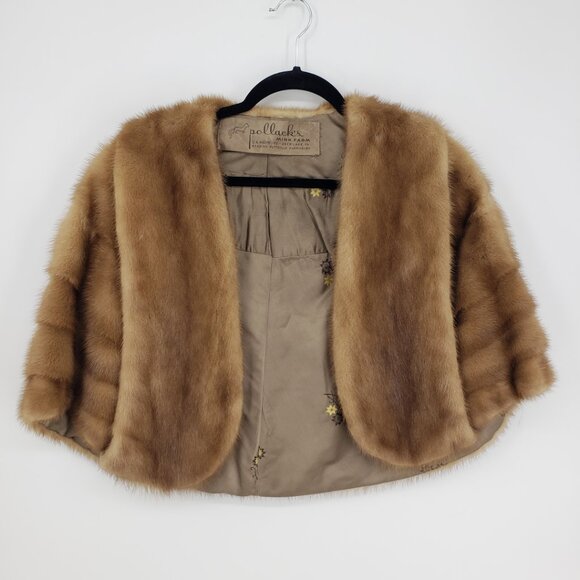 Vintage Brown Fur Cape - Picture 1 of 8